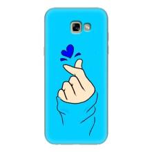 Чехлы (Знак сердечка) на Samsung Galaxy A7 2017 / A720 / A720F – Сердце на синем