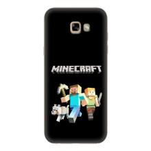 Чехол Майнкрафт на Samsung Galaxy A7 2017 / A720 / A720F (AlphaPrint) Minecraft (герои Minecraft)