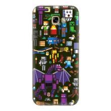 Чехол Майнкрафт на Samsung Galaxy A7 2017 / A720 / A720F (AlphaPrint) Minecraft (Коллаж Майнкрафт)