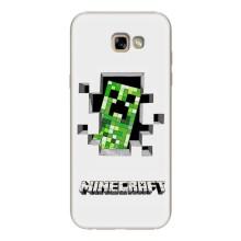 Чехол Майнкрафт на Samsung Galaxy A7 2017 / A720 / A720F (AlphaPrint) Minecraft (крипер Майнкрафт)