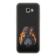 Силиконовый чехол с картинкой "Герой Pubg" на Samsung Galaxy A7 2017 / A720 / A720F – В огне