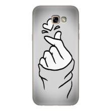 Чехол с принтом для Samsung Galaxy A7 2017 / A720 / A720F (AlphaPrint - Знак сердечка)