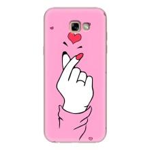 Чехол с принтом для Samsung Galaxy A7 2017 / A720 / A720F (AlphaPrint - Знак сердечка)