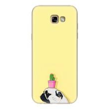 Бампер для Samsung Galaxy A7 2017 / A720 / A720F с картинкой "Песики" (Кактус на голове)