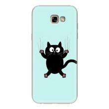 Силиконовый чехол с котиком для Samsung Galaxy A7 2017 / A720 / A720F – Падающий кот
