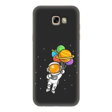 Силиконовый Чехол с принтом "Космонавты" на Samsung Galaxy A7 2017 / A720 / A720F – Космонавт с шариками