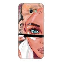 Силіконовый Чохол на Samsung Galaxy A7 2017 / A720 / A720F з картинкой Модных девушек (Дівчина та вії)