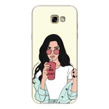 Силіконовый Чохол на Samsung Galaxy A7 2017 / A720 / A720F з картинкой Модных девушек (З напоєм)