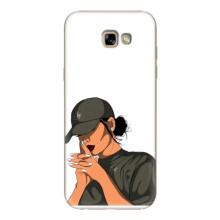 Силіконовый Чохол на Samsung Galaxy A7 2017 / A720 / A720F з картинкой Модных девушек (У зеленому)