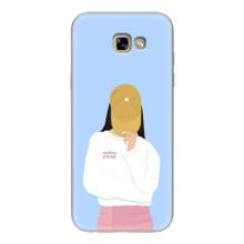 Силіконовый Чохол на Samsung Galaxy A7 2017 / A720 / A720F з картинкой Модных девушек (Жовта кепка)