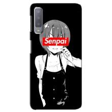 Чехлы Персонажи Аниме Наруто для Samsung Galaxy A7-2018, A750 (AlphaPrint) – Senpai
