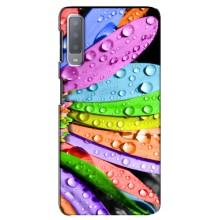 Чехлы (ART) Цветы на Samsung Galaxy A7-2018, A750 (VPrint) (Семицветик)
