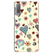 Чехлы для любимой на Самсунг А7-2018, А750 (VPrint) (Сердечки)