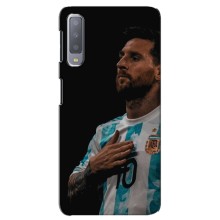 Чехлы Лео Месси Аргентина для Samsung Galaxy A7-2018, A750 (Месси Капитан)
