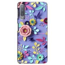 Чехлы с Цветами для Samsung Galaxy A7-2018, A750 (VPrint) (Цветочный дизайн)