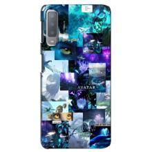 Чехлы с фильма АВАТАР для Samsung Galaxy A7-2018, A750 (AlphaPrint) – коллаж Аватар