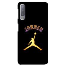 Чехлы для Samsung Galaxy A7-2018, A750 - с картинкой JORDAN (AlphaPrint) (Jordan Gold)