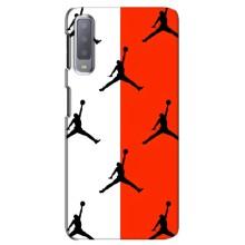 Чехлы для Samsung Galaxy A7-2018, A750 - с картинкой JORDAN (AlphaPrint) (Лого Джордан)