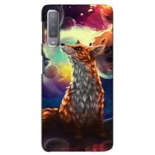Чехлы с картинкой Лисички для Samsung Galaxy A7-2018, A750 (VPrint) (Лисица в космосе)