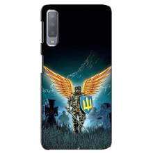 Чехлы с картинкой ЗСУ для Samsung Galaxy A7-2018, A750 (AlphaPrint) (Солдат ЗСУ)