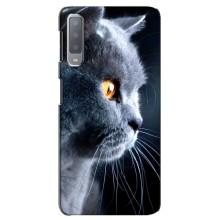 Чехлы с Котиками для Samsung Galaxy A7-2018, A750 (VPrint) (Серый Кот)