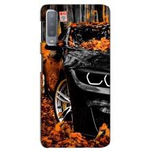 Чехлы с Машинами на Самсунг А7-2018, А750 (VPrint) (Черная Машина)
