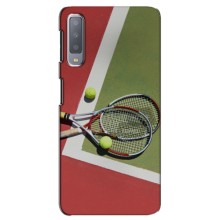 Чехлы с принтом Спортивная тематика для Samsung Galaxy A7-2018, A750 (Ракетки теннис)