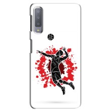 Чехлы с принтом Спортивная тематика для Samsung Galaxy A7-2018, A750 – Волейболист