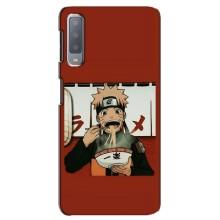 Чехлы с тематикой АНИМЕ для Самсунг А7-2018, А750 (VPrint) – Наруто с лапшой