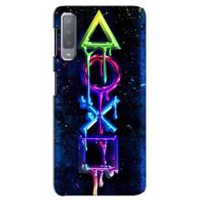 Чехлы с тематикой Киберспорт для Samsung Galaxy A7-2018, A750 (VPrint) – Pleystation лого