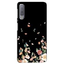 Чехол для Самсунг А7-2018, А750 - с принтом (Дизайнерские) (AlphaPrint) (Маленькие цветы)