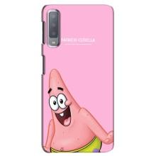 Чехол Губка Боб для Самсунг А7-2018, А750 – Персонаж Патрик