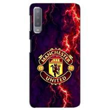 Чехол Манчестер Юнайтед для Самсунг А7-2018, А750 (AlphaPrint) (огненный Манчестер)