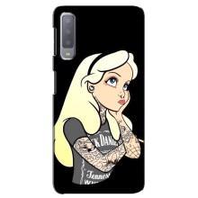 Чохол з друком для Samsung Galaxy A7-2018, A750 - (Мода) (AlphaPrint) (Дівчина в тату)