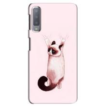 Чехол на Самсунг А7-2018, А750 с Котами (VPrint) (Котик падает)