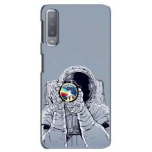 Чехол NASA для Samsung Galaxy A7-2018, A750 (AlphaPrint) (Космонавт фото)