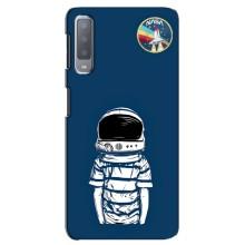 Чехол NASA для Samsung Galaxy A7-2018, A750 (AlphaPrint) (Мальчик в шлеме)