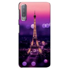 Чохол Ейфелева Вежа Samsung Galaxy A7-2018, A750 - (AlphaPrint) (Париж Башня)