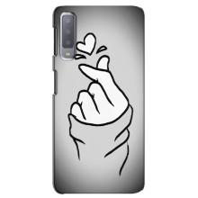 Чехол с принтом для Samsung Galaxy A7-2018, A750 (AlphaPrint - Знак сердечка)