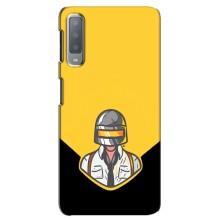 Чехол PUBG для Самсунг А7-2018, А750 (AlphaPrint) (Пабг в шлеме)