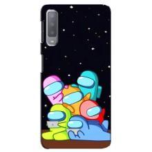 Чехол Амонг Ас для Samsung Galaxy A7-2018, A750 (AlphaPrint) (Скины в космосе)