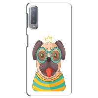 Бампер для Samsung Galaxy A7-2018, A750 с картинкой "Песики" (Собака Король)