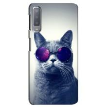 Чехол с принтом для Samsung Galaxy A7-2018, A750 (AlphaPrint) Модные коты (Стильный кот)