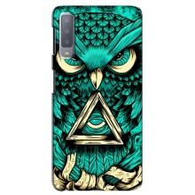 Чехол с птицами на Samsung Galaxy A7-2018, A750 (VPrint) (Сова с глазом)