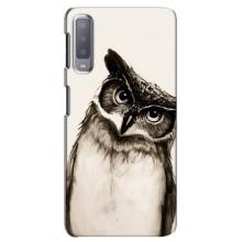 Чехол с птицами на Samsung Galaxy A7-2018, A750 (VPrint) (Сова)
