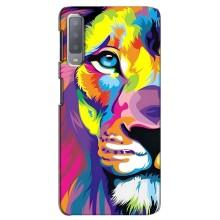 Чехол со Львом для Samsung Galaxy A7-2018, A750 (VPrint) (Яркий Лев)
