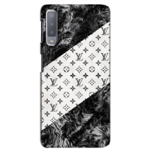 Чехол Стиль Louis Vuitton на Samsung Galaxy A7-2018, A750 (LV на белом)