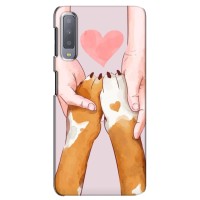 Чехол (ТПУ) Милые собачки для Samsung Galaxy A7-2018, A750 – Любовь к собакам