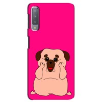 Чехол (ТПУ) Милые собачки для Samsung Galaxy A7-2018, A750 – Веселый Мопсик