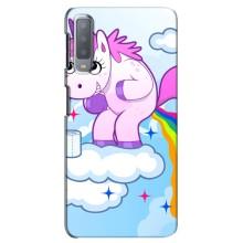 Чохол Unicorn на Samsung Galaxy A7-2018, A750 (Веселка Єдиноріга)
